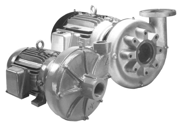 Close-coupled end-suction centrifugal pumps